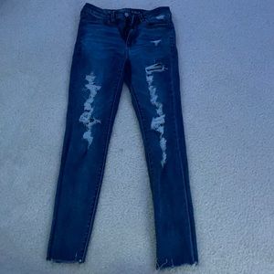 American eagle ripped skinny jeggings, size 6